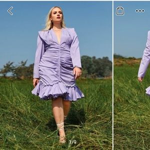 Deep Plunge Mermaid Hem Dress